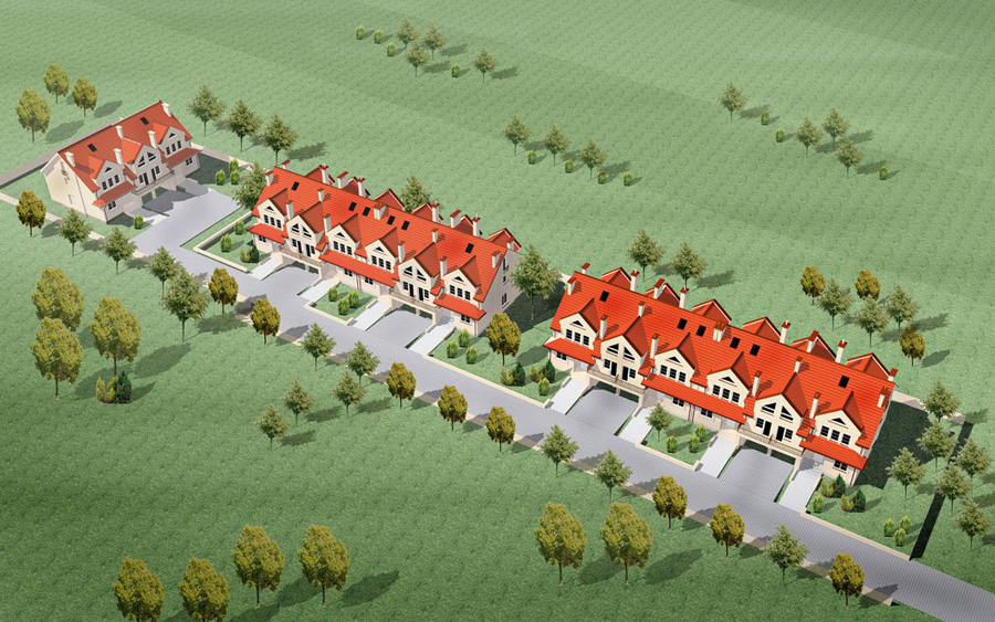 osiedle przy osiedlowej lomianki domy szeregowe wizualizacja 02